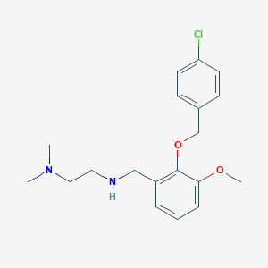 molecular formula C19H25ClN2O2 B499207 N-{2-[(4-chlorobenzyl)oxy]-3-methoxybenzyl}-N-[2-(dimethylamino)ethyl]amine 
