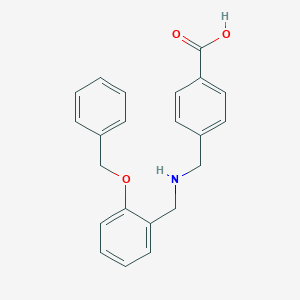 molecular formula C22H21NO3 B499208 4-({[2-(Benzyloxy)benzyl]amino}methyl)benzoic acid 