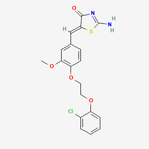 5-{4-[2-(2-chlorophenoxy)ethoxy]-3-methoxybenzylidene}-2-imino-1,3-thiazolidin-4-one