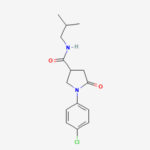 1-(4-chlorophenyl)-N-isobutyl-5-oxo-3-pyrrolidinecarboxamide