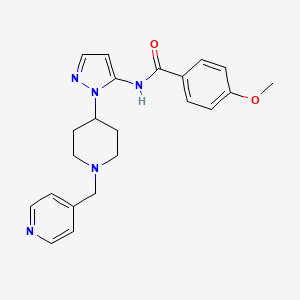 4-methoxy-N-{1-[1-(4-pyridinylmethyl)-4-piperidinyl]-1H-pyrazol-5-yl}benzamide