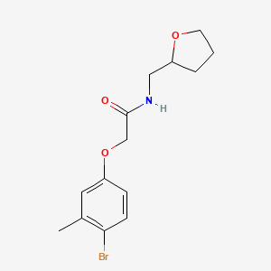 2-(4-bromo-3-methylphenoxy)-N-(tetrahydrofuran-2-ylmethyl)acetamide