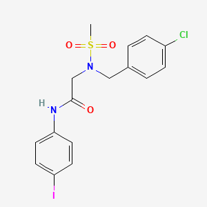 2-{N-[(4-CHLOROPHENYL)METHYL]METHANESULFONAMIDO}-N-(4-IODOPHENYL)ACETAMIDE