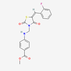 Methyl 4-({[(5E)-5-[(2-fluorophenyl)methylidene]-2,4-dioxo-1,3-thiazolidin-3-YL]methyl}amino)benzoate