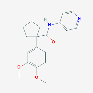 molecular formula C19H22N2O3 B4992136 1-(3,4-dimethoxyphenyl)-N-4-pyridinylcyclopentanecarboxamide 