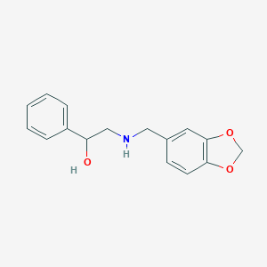 molecular formula C16H17NO3 B499214 2-[(1,3-Benzodioxol-5-ylmethyl)amino]-1-phenylethanol 