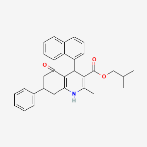 2-Methylpropyl 2-methyl-4-(naphthalen-1-yl)-5-oxo-7-phenyl-1,4,5,6,7,8-hexahydroquinoline-3-carboxylate