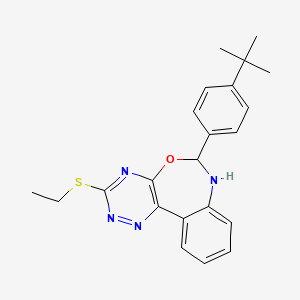 6-[4-(tert-butyl)phenyl]-3-(ethylsulfanyl)-6,7-dihydro[1,2,4]triazino[5,6-d][3,1]benzoxazepine