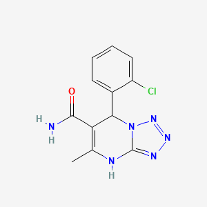 7-(2-CHLOROPHENYL)-5-METHYL-4H,7H-[1,2,3,4]TETRAZOLO[1,5-A]PYRIMIDINE-6-CARBOXAMIDE