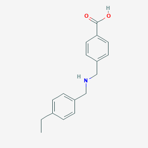 molecular formula C17H19NO2 B499217 4-{[(4-Ethylbenzyl)amino]methyl}benzoic acid 