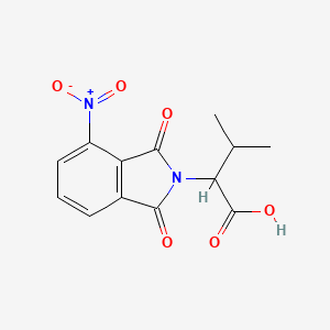 molecular formula C13H12N2O6 B4992173 3-methyl-2-(4-nitro-1,3-dioxo-1,3-dihydro-2H-isoindol-2-yl)butanoic acid 