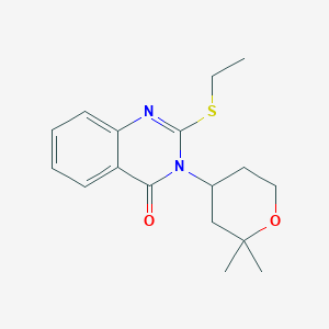 molecular formula C17H22N2O2S B4992192 3-(2,2-dimethyltetrahydro-2H-pyran-4-yl)-2-(ethylsulfanyl)quinazolin-4(3H)-one 