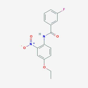 molecular formula C15H13FN2O4 B4992197 N-(4-ethoxy-2-nitrophenyl)-3-fluorobenzamide 