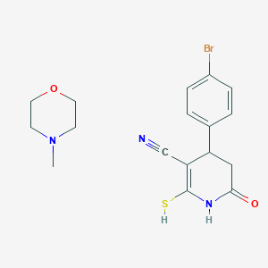 molecular formula C17H20BrN3O2S B4992218 4-(4-bromophenyl)-2-oxo-6-sulfanyl-3,4-dihydro-1H-pyridine-5-carbonitrile;4-methylmorpholine 