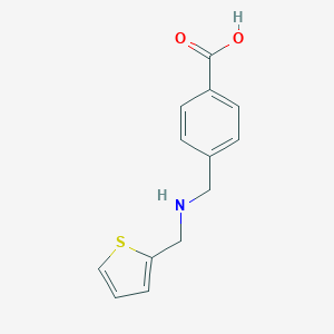 molecular formula C13H13NO2S B499224 4-{[(Thiophen-2-ylmethyl)amino]methyl}benzoic acid 