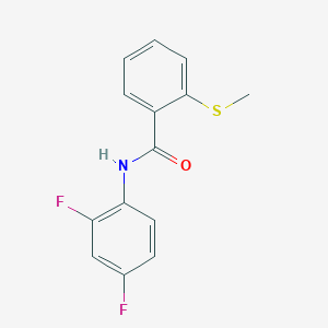 molecular formula C14H11F2NOS B4992276 N-(2,4-difluorophenyl)-2-(methylthio)benzamide 