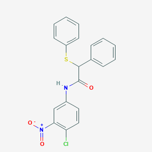 molecular formula C20H15ClN2O3S B4992281 N-(4-chloro-3-nitrophenyl)-2-phenyl-2-(phenylsulfanyl)acetamide 