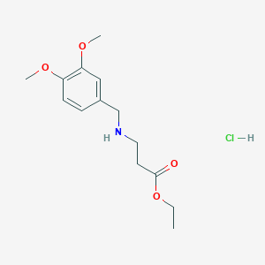 molecular formula C14H22ClNO4 B4992289 3-(3,4-Dimethoxy-benzylamino)-propionic acid ethyl ester 