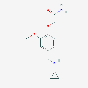 molecular formula C13H18N2O3 B499231 2-{4-[(Cyclopropylamino)methyl]-2-methoxyphenoxy}acetamide CAS No. 847504-82-9