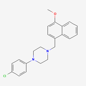 1-(4-chlorophenyl)-4-[(4-methoxy-1-naphthyl)methyl]piperazine