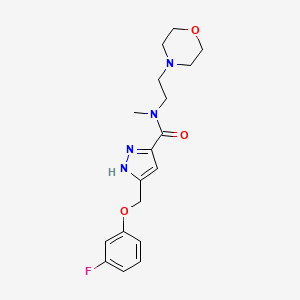 5-[(3-fluorophenoxy)methyl]-N-methyl-N-[2-(4-morpholinyl)ethyl]-1H-pyrazole-3-carboxamide