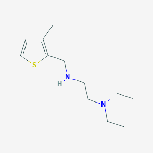 molecular formula C12H22N2S B499235 N,N-diethyl-N'-[(3-methylthiophen-2-yl)methyl]ethane-1,2-diamine 