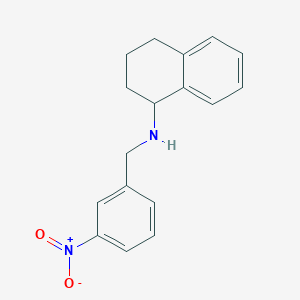 molecular formula C17H18N2O2 B4992358 N-[(3-nitrophenyl)methyl]-1,2,3,4-tetrahydronaphthalen-1-amine CAS No. 353779-33-6