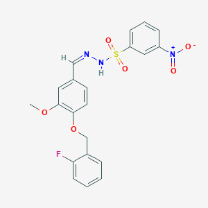 N'-{4-[(2-fluorobenzyl)oxy]-3-methoxybenzylidene}-3-nitrobenzenesulfonohydrazide