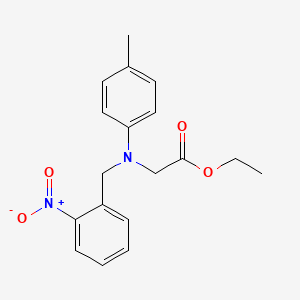 ethyl N-(4-methylphenyl)-N-(2-nitrobenzyl)glycinate