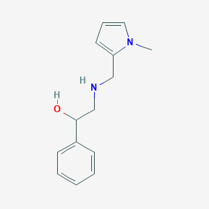 molecular formula C14H18N2O B499239 2-{[(1-methyl-1H-pyrrol-2-yl)methyl]amino}-1-phenylethanol 