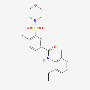 molecular formula C21H26N2O4S B4992432 N-(2-ethyl-6-methylphenyl)-4-methyl-3-(4-morpholinylsulfonyl)benzamide 