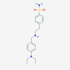 molecular formula C19H27N3O2S B499247 4-(2-{[4-(Diethylamino)benzyl]amino}ethyl)benzenesulfonamide 