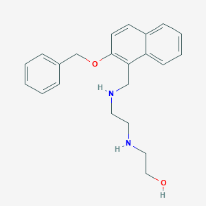molecular formula C22H26N2O2 B499253 2-{[2-({[2-(Benzyloxy)-1-naphthyl]methyl}amino)ethyl]amino}ethanol 