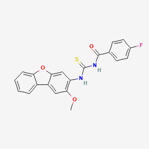 molecular formula C21H15FN2O3S B4992555 N-(4-FLUOROBENZOYL)-N'-(2-METHOXYDIBENZO[B,D]FURAN-3-YL)THIOUREA 