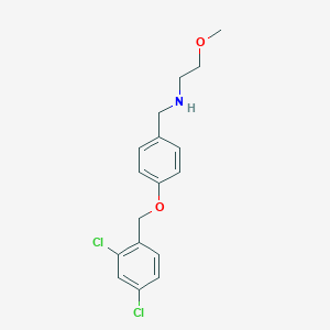molecular formula C17H19Cl2NO2 B499257 N-{4-[(2,4-dichlorobenzyl)oxy]benzyl}-2-methoxyethanamine 