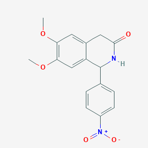 6,7-dimethoxy-1-(4-nitrophenyl)-1,4-dihydro-3(2H)-isoquinolinone