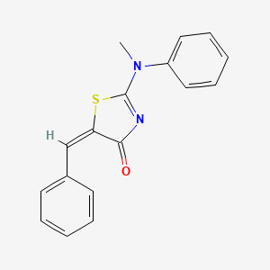 (5E)-5-benzylidene-2-(N-methylanilino)-1,3-thiazol-4-one