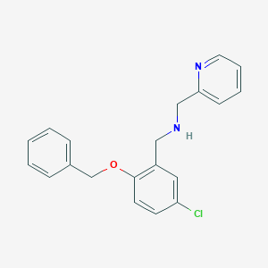 molecular formula C20H19ClN2O B499260 N-[2-(benzyloxy)-5-chlorobenzyl]-N-(2-pyridinylmethyl)amine 