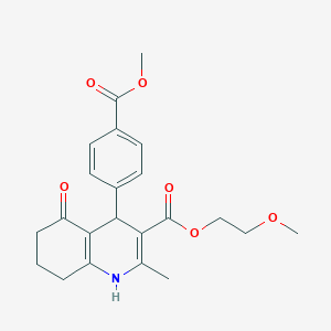 2-Methoxyethyl 4-[4-(methoxycarbonyl)phenyl]-2-methyl-5-oxo-1,4,5,6,7,8-hexahydroquinoline-3-carboxylate