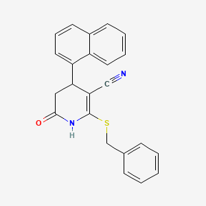 6-benzylsulfanyl-4-naphthalen-1-yl-2-oxo-3,4-dihydro-1H-pyridine-5-carbonitrile