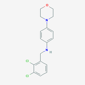 molecular formula C17H18Cl2N2O B499262 N-(2,3-dichlorobenzyl)-4-(morpholin-4-yl)aniline 
