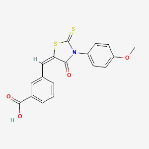 3-{[3-(4-methoxyphenyl)-4-oxo-2-thioxo-1,3-thiazolidin-5-ylidene]methyl}benzoic acid