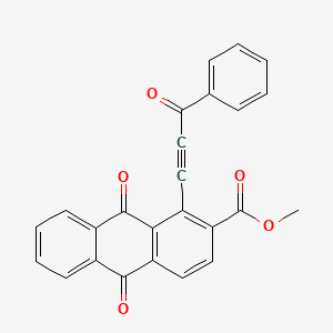 molecular formula C25H14O5 B4992624 Methyl 9,10-dioxo-1-(3-oxo-3-phenylprop-1-ynyl)anthracene-2-carboxylate 