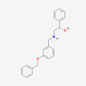 molecular formula C22H23NO2 B499263 2-{[3-(Benzyloxy)benzyl]amino}-1-phenylethanol 