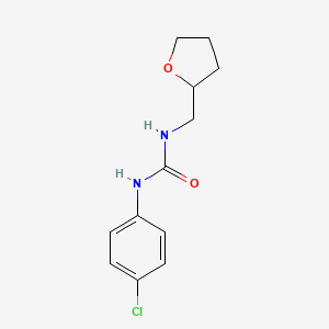 molecular formula C12H15ClN2O2 B4992668 1-(4-Chloro-phenyl)-3-(tetrahydro-furan-2-ylmethyl)-urea 