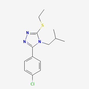 3-(4-chlorophenyl)-5-(ethylthio)-4-isobutyl-4H-1,2,4-triazole