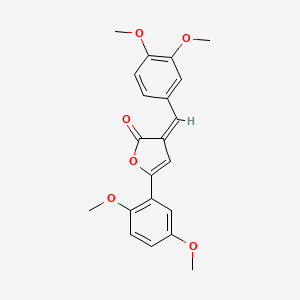 molecular formula C21H20O6 B4992690 3-(3,4-dimethoxybenzylidene)-5-(2,5-dimethoxyphenyl)-2(3H)-furanone 