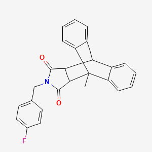 17-[(4-Fluorophenyl)methyl]-1-methyl-17-azapentacyclo[6.6.5.02,7.09,14.015,19]nonadeca-2,4,6,9,11,13-hexaene-16,18-dione