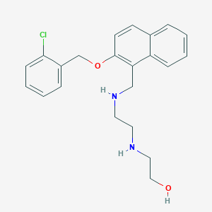 molecular formula C22H25ClN2O2 B499271 2-({2-[({2-[(2-Chlorobenzyl)oxy]-1-naphthyl}methyl)amino]ethyl}amino)ethanol 