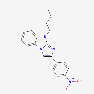 molecular formula C19H18N4O2 B4992711 9-BUTYL-2-(4-NITROPHENYL)-9H-IMIDAZO[1,2-A][1,3]BENZIMIDAZOLE 